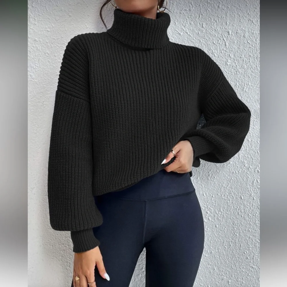 Black Turtleneck Sweater